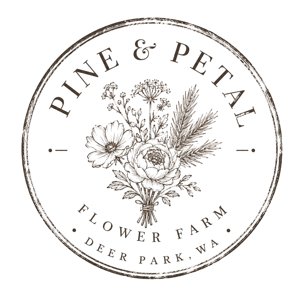 Pine & Petal Flower Farm logo